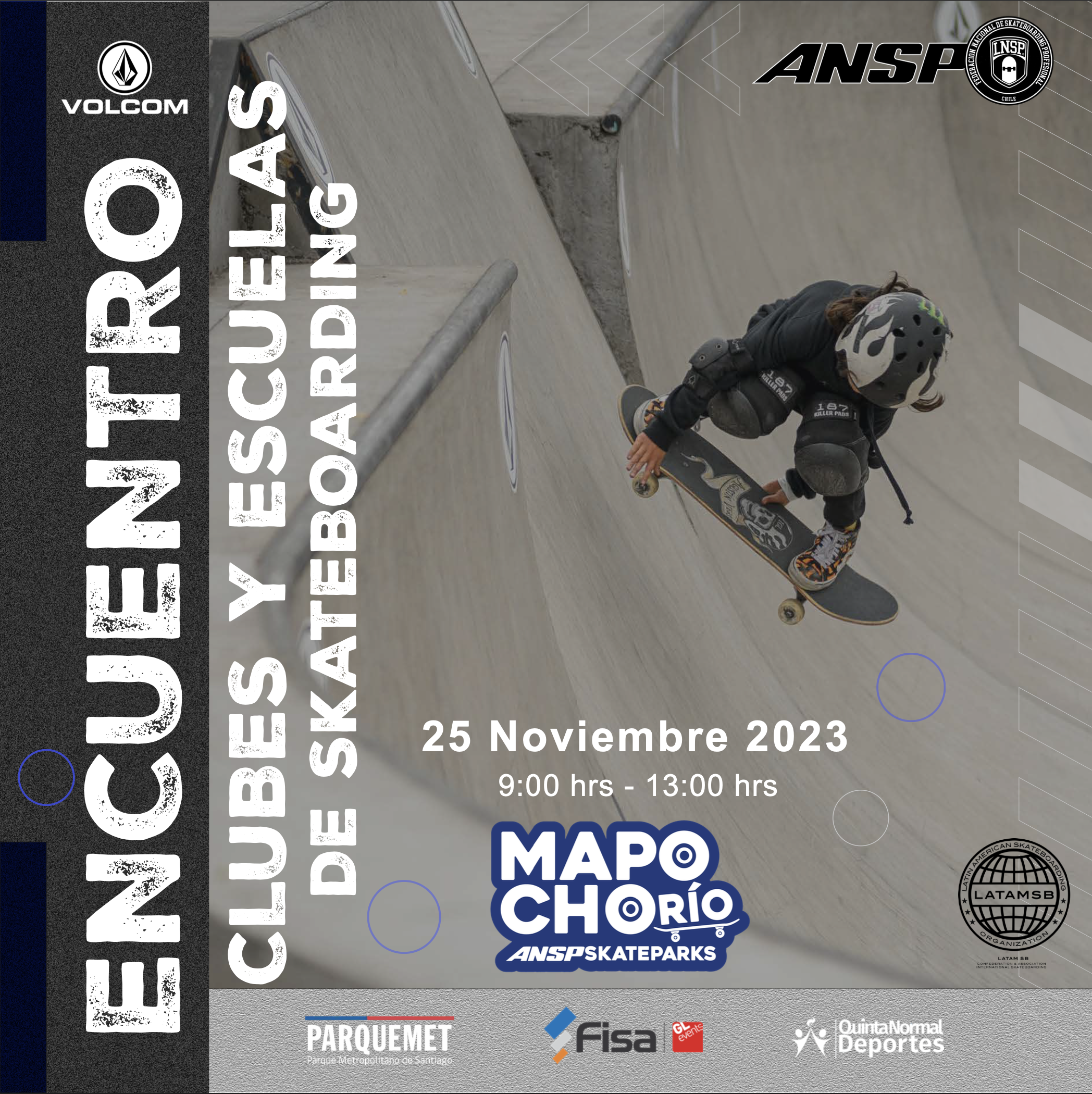 Encuentro Nacional de Escuelas y Clubes de Skateboarding en Mapocho Río